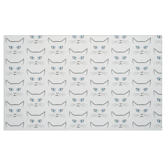 Katzengesicht Stoff (Fat Quarter (45,7 x 55,9 cm))