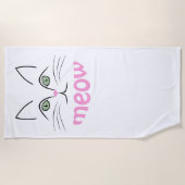 Katzengesicht Strandtuch (Vorderseite)