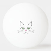 Katzengesicht Tischtennisball (Rückseite)