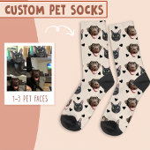Katzengesicht und Hundegesicht Personalisiert, mit Socken