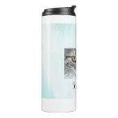 Katzengesicht unter dem blauen Ozean Thermosbecher (Nach links gedreht)