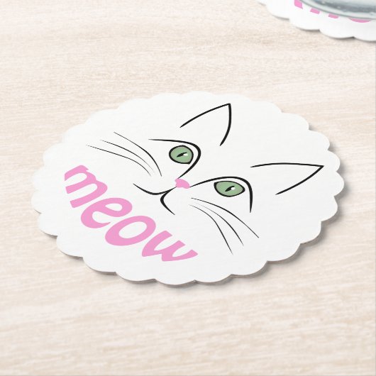 Katzengesicht Untersetzer (angewinkelt)