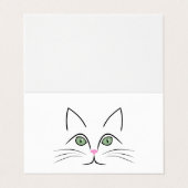 Katzengesicht Visitenkarten (Außenseite Aufgefaltet)