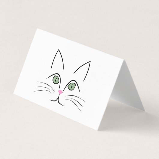 Katzengesicht Visitenkarten (Vorderseite)