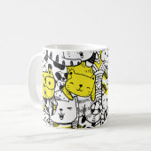 Katzengesichter Kaffeetasse (Vorderseite Links)