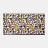 Katzengesichter mit doodlen Comic-Muster Felinenkö Schreibtischunterlage (Vorderseite)