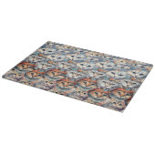 Katzengesichter mit Hexagon-Muster Schneidebrett (Ecke)