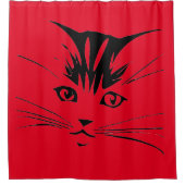 Katzengesichtsdusche Duschvorhang (Vorderseite)