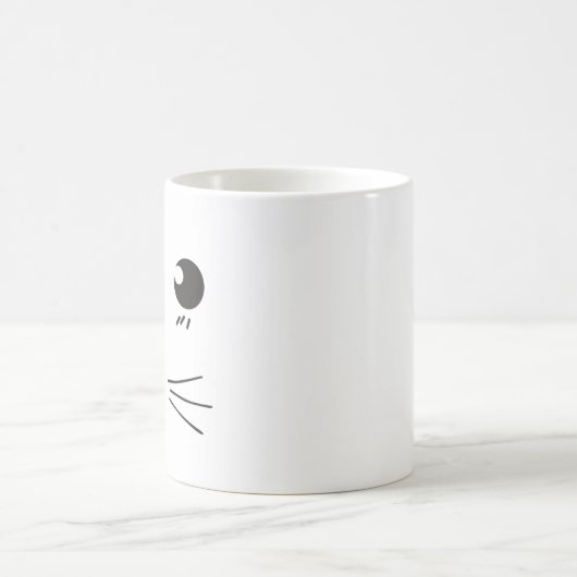 Katzengesichtslinie zeichnend kaffeetasse (Mittel)