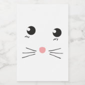 Katzengesichtslinie zeichnend lebensmitteletikett (Einzelnes Label)