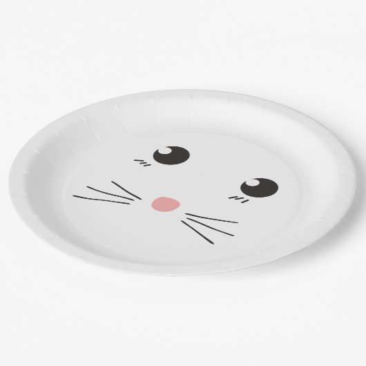 Katzengesichtslinie zeichnend pappteller (Schrägansicht)