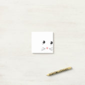 Katzengesichtslinie zeichnend post-it klebezettel (Auf Schreibtisch)