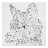 Katzengestaltung: Farbplakat Poster (Vorderseite)