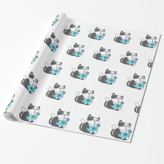 Katzengetränke aus Stroh - Wählen Sie die Hintergr Geschenkpapier (Ungerollt)
