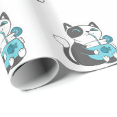 Katzengetränke aus Stroh - Wählen Sie die Hintergr Geschenkpapier (Rolleneckpunkt)