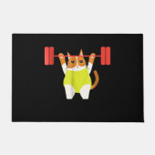Katzengewicht Lifting Funny Cat Lover Workout Fußmatte (Vorderseite)