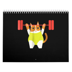 Katzengewicht Lifting Funny Cat Lover Workout Kalender