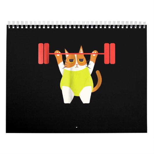 Katzengewicht Lifting Funny Cat Lover Workout Kalender (Titelbild)