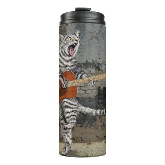 Katzengitarre Thermosbecher (Vorderseite)