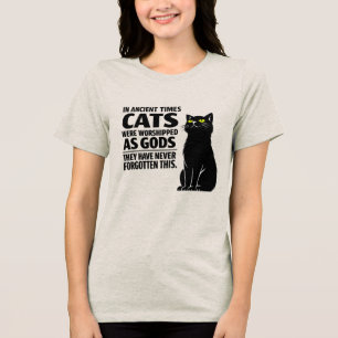Katzengötter vergessen nie Tri-Blend shirt