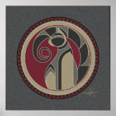 Katzengrauer Hintergrund Poster (Vorne)