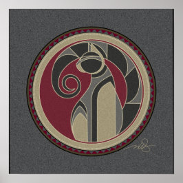 Katzengrauer Hintergrund Poster