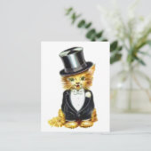 Katzengroom Postkarte (Stehend Vorderseite)