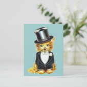 Katzengroom Postkarte (Stehend Vorderseite)