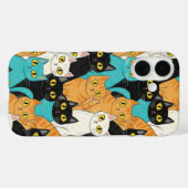 Katzengruppe mit bunter Buntstiftzeichnung Case-Mate iPhone Hülle (Rückseite (Horizontal))
