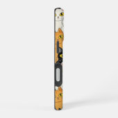Katzengruppe mit bunter Buntstiftzeichnung iPhone 16 Hülle (Rechte Seite)