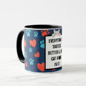 Katzenhaare Kaffeetasse - Individuelles Haustierge (Vorderseite Links)