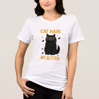 Katzenhaare Mein Glitter Lustige Katze Tri-Blend Shirt