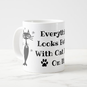 Katzenhaarkaffee-Tasse Jumbo-Tasse