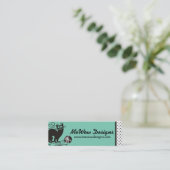 Katzenhahn für Katzenhahn in Farbe Mini Visitenkarte (Stehend Vorderseite)