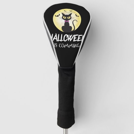 KatzenHalloween kommt Golf Headcover (Vorderseite)