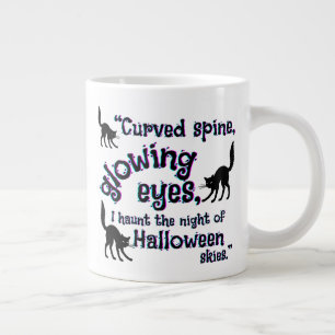 Katzenhalloween, leuchtende Augen Jumbo-Tasse