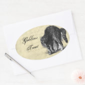 KatzenHalloween Ovaler Aufkleber (Umschlag)