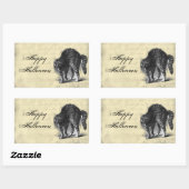 KatzenHalloween Rechteckiger Aufkleber (Blatt)