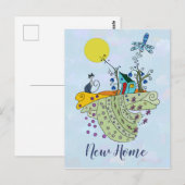 Katzenhaus New Zuhause Postkarte (Vorne/Hinten)
