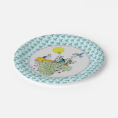 Katzenhaus Pappteller (Schrägansicht)