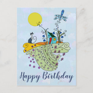 Katzenhaus Postkarte