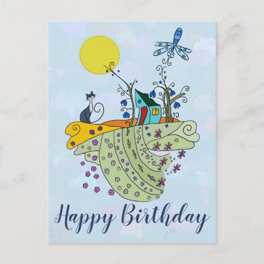 Katzenhaus Postkarte (Vorderseite)