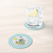 Katzenhaus Runder Pappuntersetzer (Vor Ort)