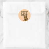 Katzenhemden und -geschenke runder aufkleber (Tasche)