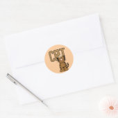 Katzenhemden und -geschenke runder aufkleber (Umschlag)