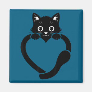 Katzenherz Grafik Liebe süße Katze Magnet