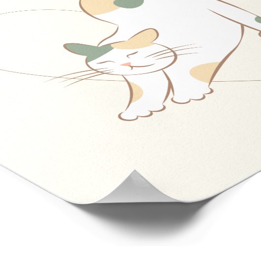 Katzenherz-Poster Poster (Ecke)