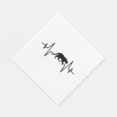 Katzenherz Serviette (Ecke)