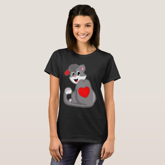 Katzenherz T-Shirt (Vorne ganz)