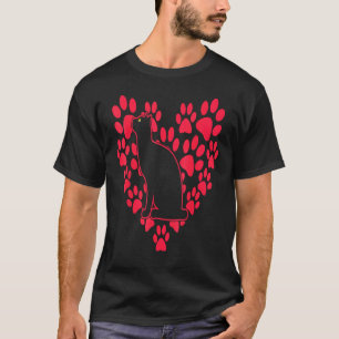 Katzenherz Valentinstag Süße Katzenliebhaber Haust T-Shirt